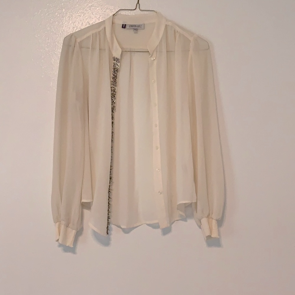 Sheer Long Sleeve Blouse